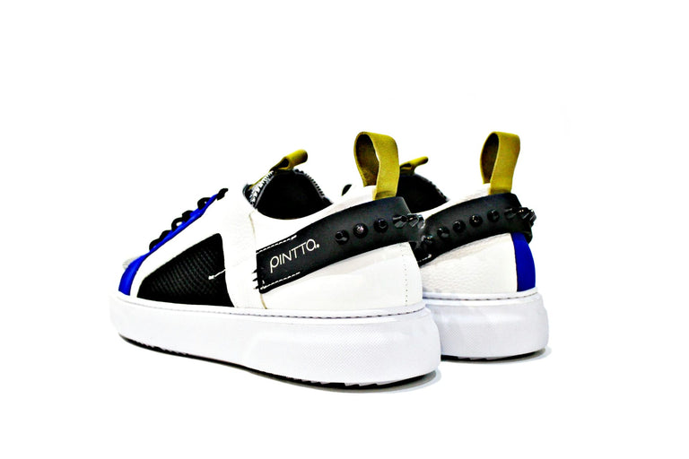 All leather, suede and fabric sneaker with EVA sole. Handmade in Portugal. “Walk with Pintta”