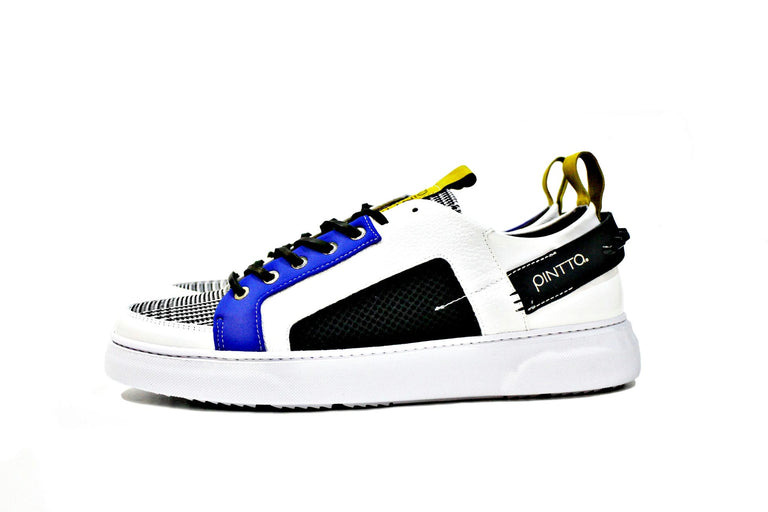 All leather, suede and fabric sneaker with EVA sole. Handmade in Portugal. “Walk with Pintta”
