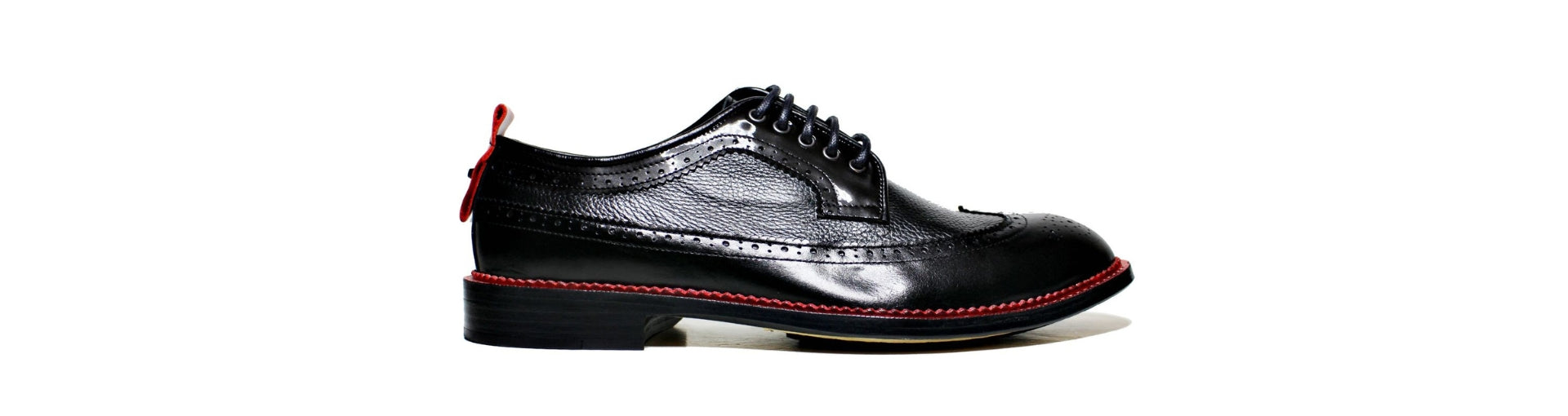 Dublin Black by Pintta handcrafted European luxury black leather shoe side profile